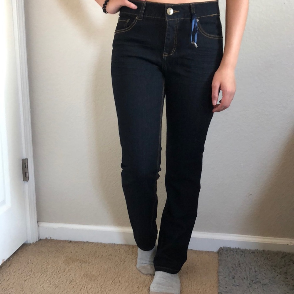 Dark Wash Straight Leg Slim Fit Jeans *NEW*